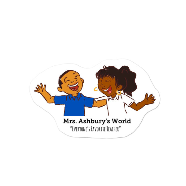 Mrs. Ashbury's Birthday (Ralphie and Rhonda) Bubble-free stickers