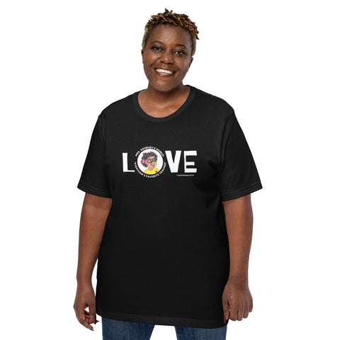 LOVE Unisex t-shirt Front and Back
