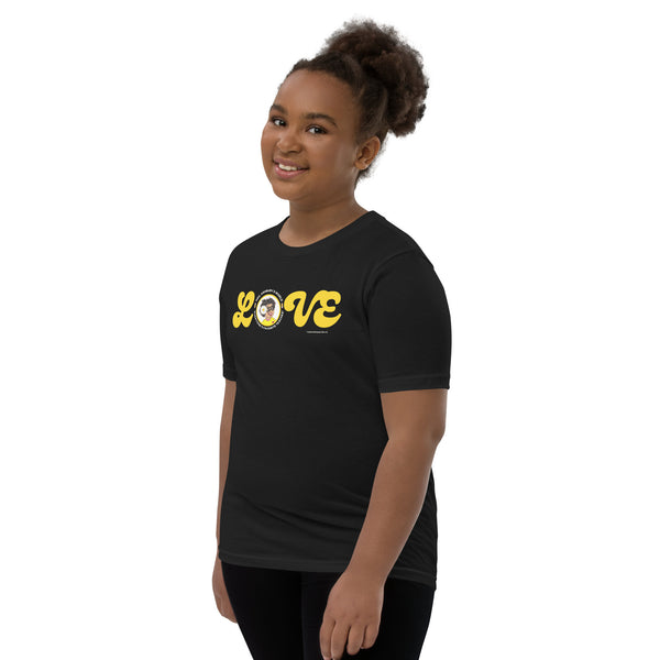 Groovy Love Sunflower Youth Short Sleeve T-Shirt